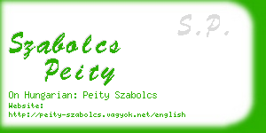 szabolcs peity business card